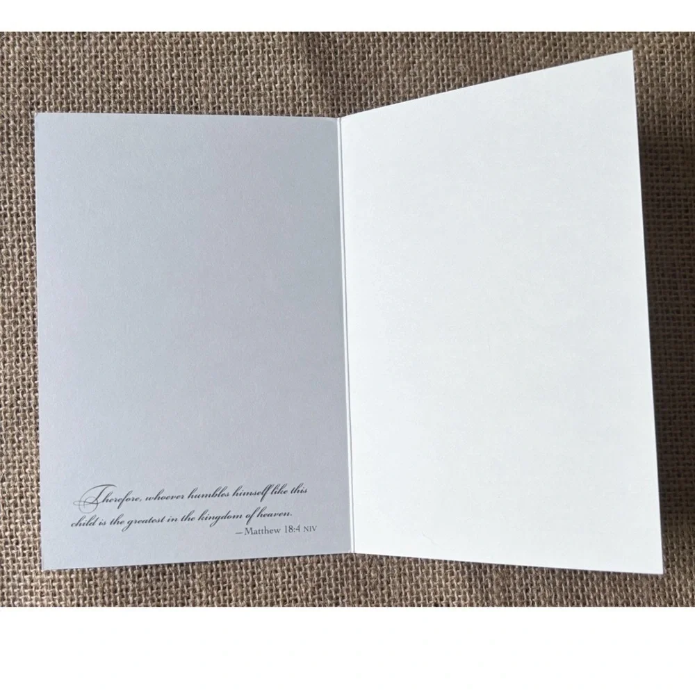 Vintage Kathryn Andrews Fincher Praying Child Note Card w Scripture Framable